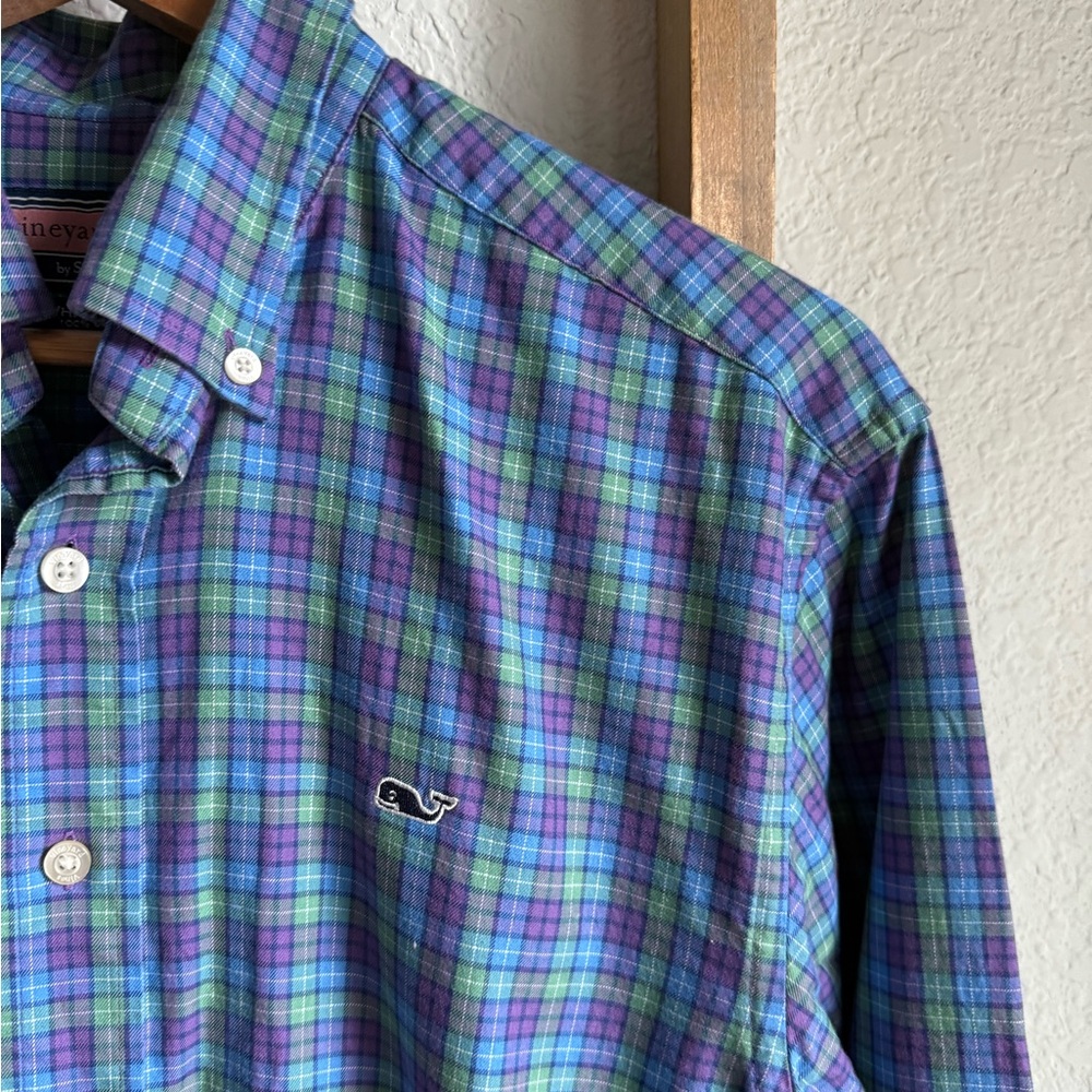 Vineyard Vines Whale Button Down Shirt mens sz: Small - Picture 2 of 5
